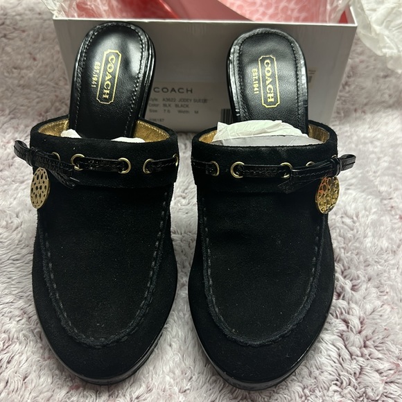 Coach Jodey Suede Clogs - Like New - Picture 7 of 8